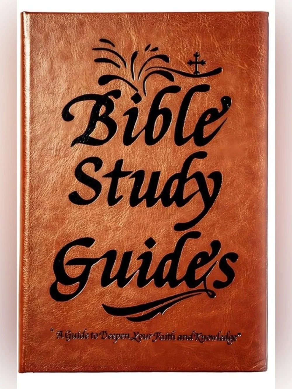 🫶🏻 Bible Study Guide - Brown Faux Leather Cover with Black Lettering NWOT
